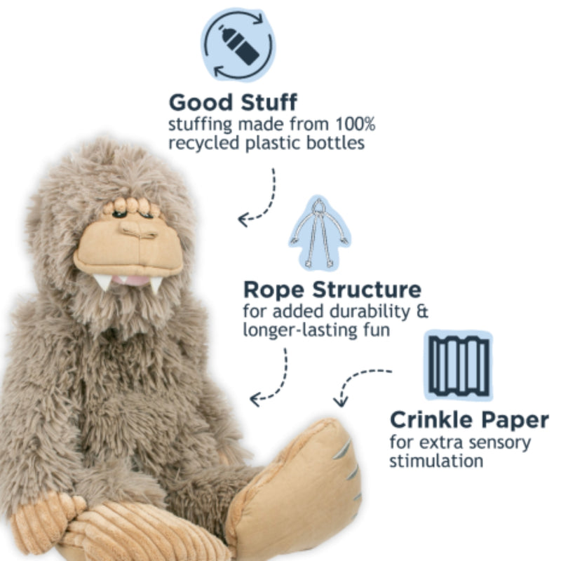 Load image into Gallery viewer, Tall Tails Stuffless Bigfoot with Squeaker Dog Toy
