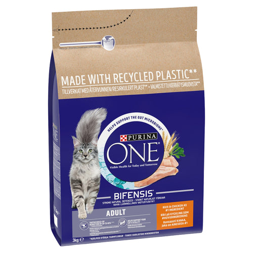 Purina ONE Adult Chicken Dry Cat Food 3kg – Complete Nutrition for Adult Cats