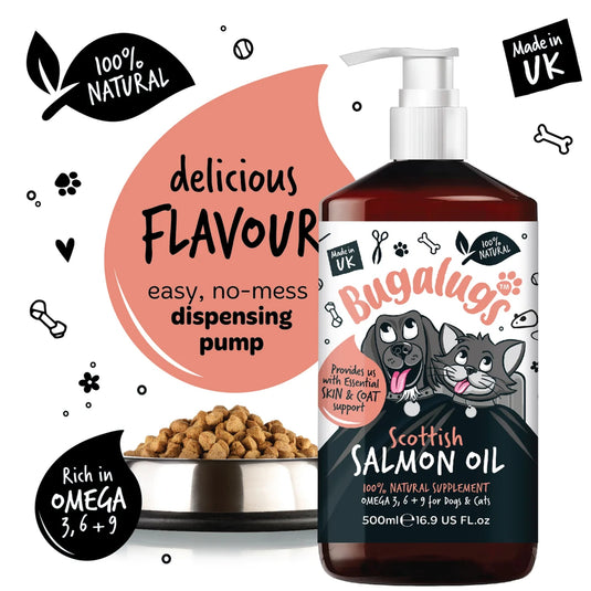 Bugalugs Scottish Salmon Oil for Dogs & Cats 500ml