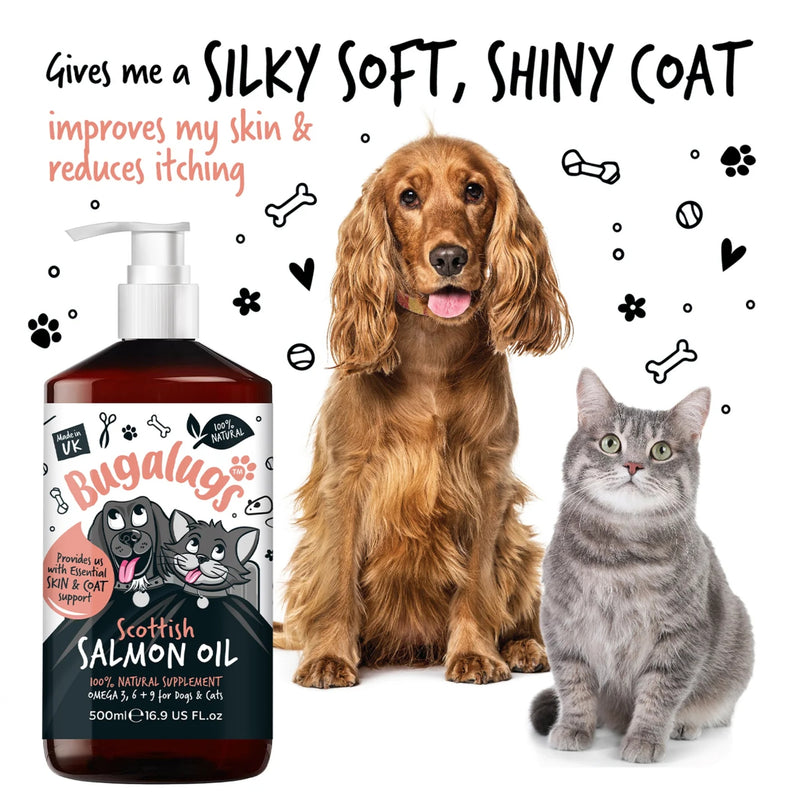Load image into Gallery viewer, Bugalugs Scottish Salmon Oil for Dogs &amp; Cats 500ml
