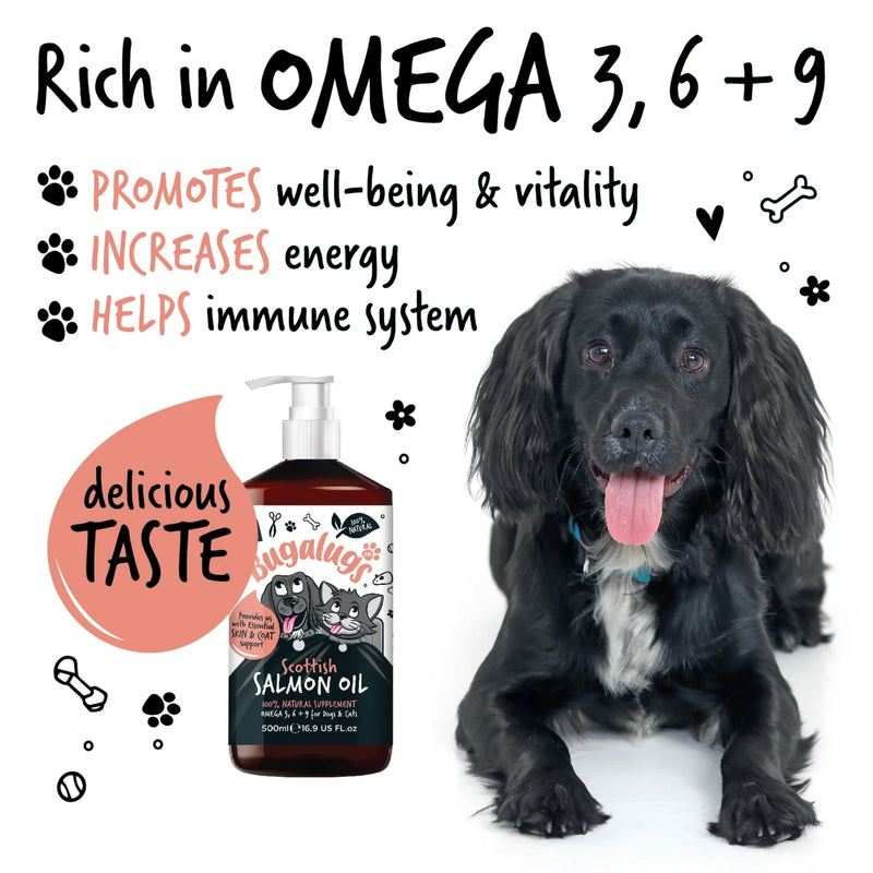 Load image into Gallery viewer, Bugalugs Scottish Salmon Oil for Dogs &amp; Cats 500ml
