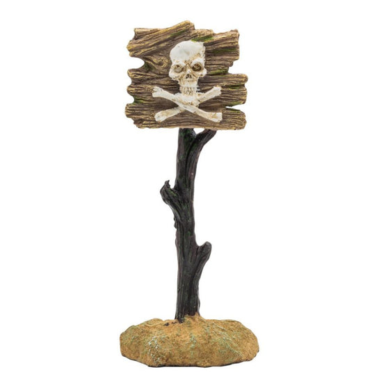 Aqua Spectra Skull & Crossbones Sign Aquarium Ornament