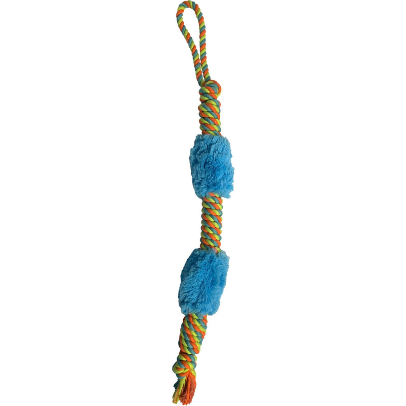 Load image into Gallery viewer, Hem &amp; Boo Tough &amp; Tug Rope with Fur – Strong Interactive Dog Toy (76cm)
