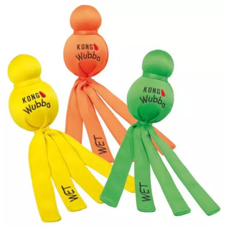 Load image into Gallery viewer, KONG Wubba Wet Large floating dog toy in assorted colours
