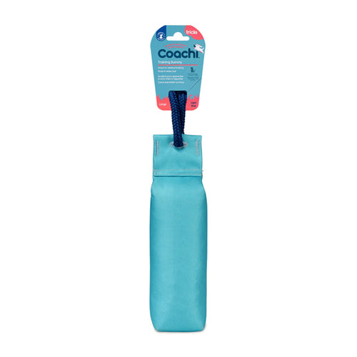 Coachi large light blue training dummy for dogs – perfect for fetch and retrieval training