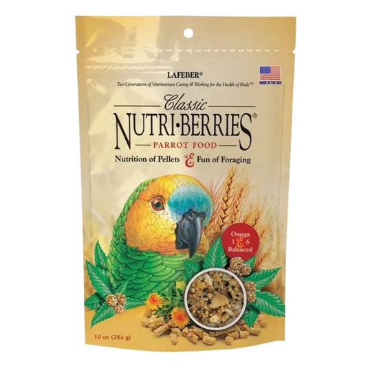 Lafeber Classic Nutri-Berries Parrots 284g, balanced berry-shaped parrot treats