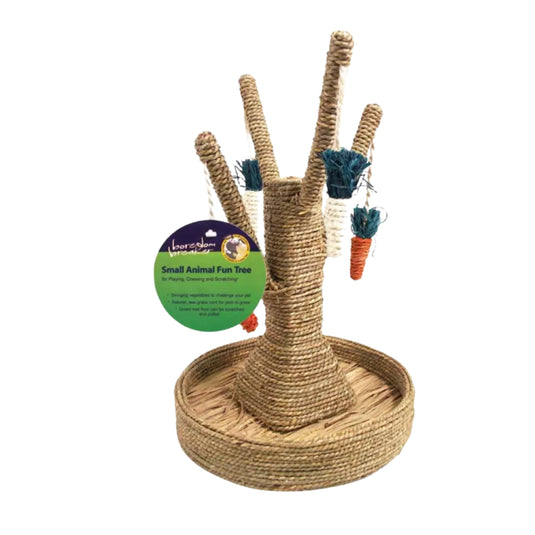 Rosewood Pet Bunny Fun Tree toy for rabbits and guinea pigs, interactive enrichment toy