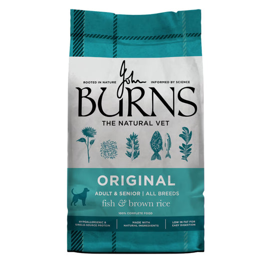 Burns Natural Adult/Senior Dry Dog Food - Original Fish and Brown Rice