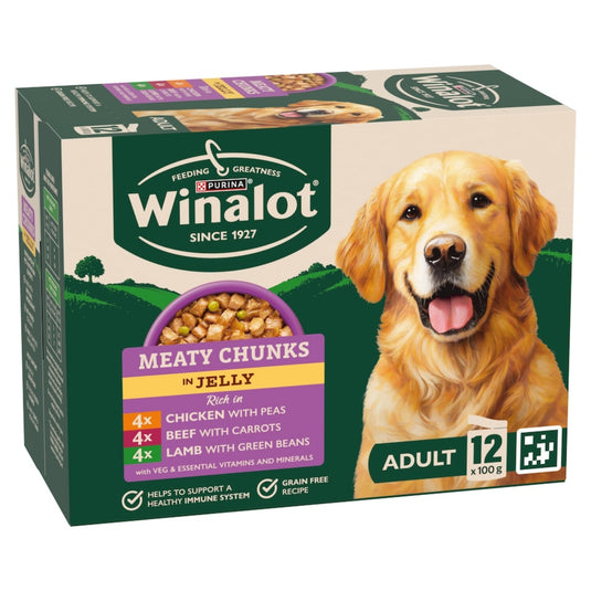 Winalot Meaty Chunks In Jelly 12x100g
