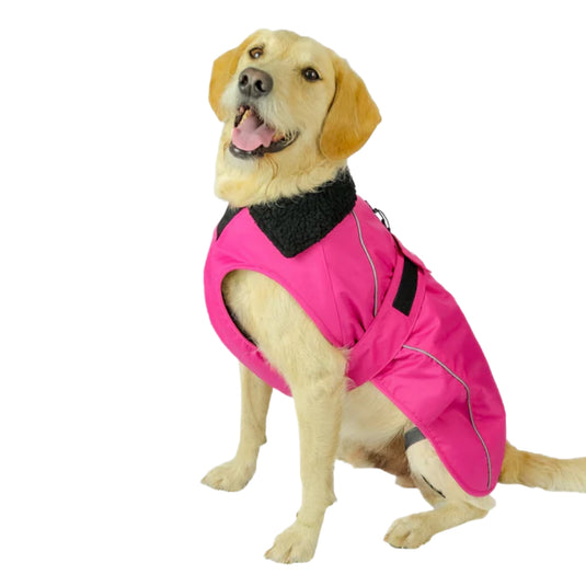 Dryrobe Pink and Black Dog Coat