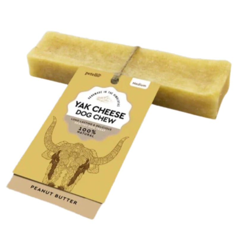 Load image into Gallery viewer, Petello Yak Cheese &amp; Peanut Butter Dog Chew – Natural, Long-Lasting, and Healthy Treat for Dogs
