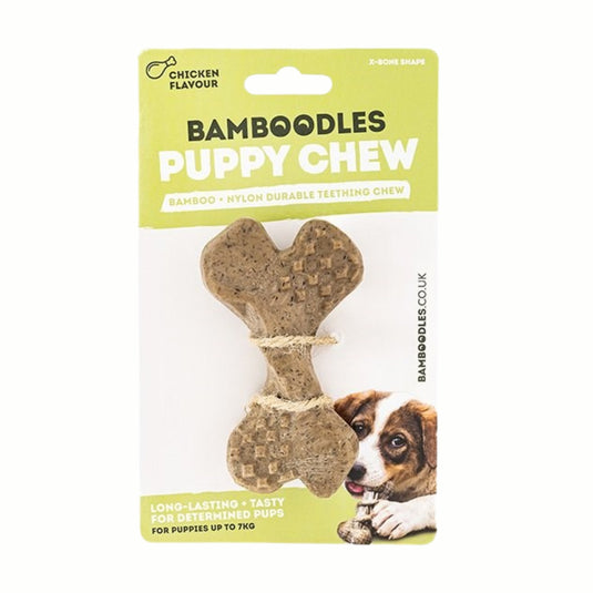 Bamboodles Puppy X Chew Bone durable X-shaped teething chew for puppies
