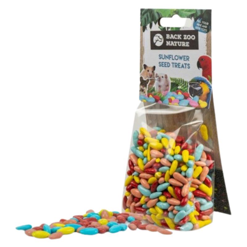 Load image into Gallery viewer, Back Zoo Nature Sunflower Seed Treats 100g honey coated colourful seeds for parrots and parakeets
