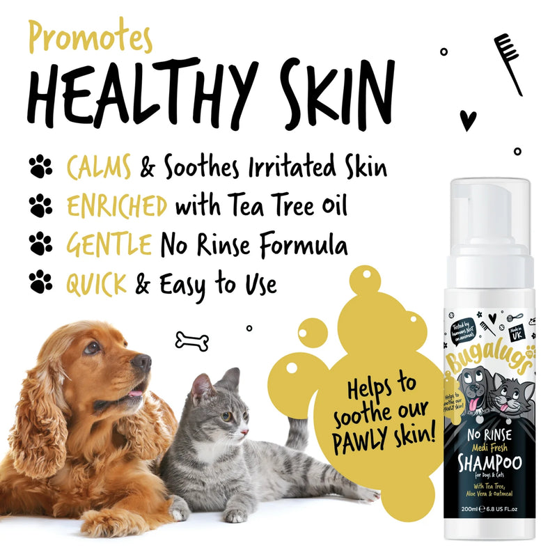 Load image into Gallery viewer, Bugalugs No Rinse Medi Fresh Shampoo for Dogs &amp; Cats 200ml
