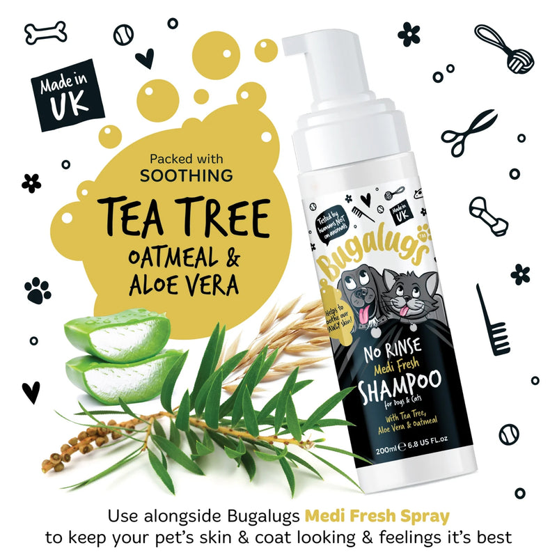 Load image into Gallery viewer, Bugalugs No Rinse Medi Fresh Shampoo for Dogs &amp; Cats 200ml
