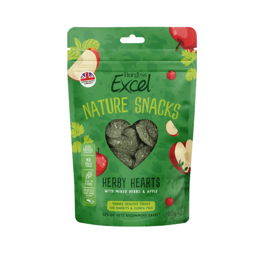 Burgess Excel Herby Hearts treats for rabbits and guinea pigs
