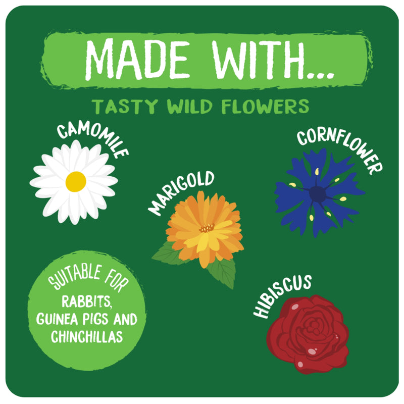 Load image into Gallery viewer, Burgess Excel Wildflower Forage – Natural Forage for Rabbits, Guinea Pigs &amp; Chinchillas
