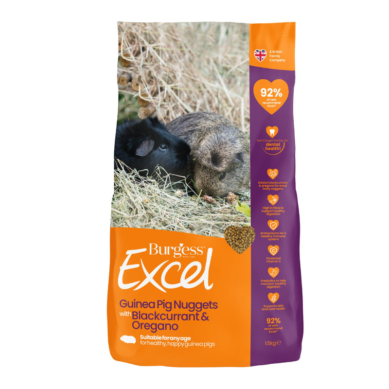 Load image into Gallery viewer, Burgess Guinea Pig with Blackcurrant 1.5kg complete food for guinea pigs
