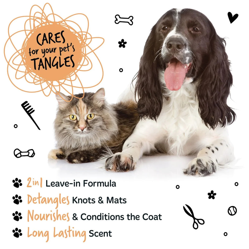 Load image into Gallery viewer, Bugalugs 2 in 1 Detangle &amp; Conditioning Foam Comb Coconut &amp; Lime 150ml – Gentle Grooming for Dogs
