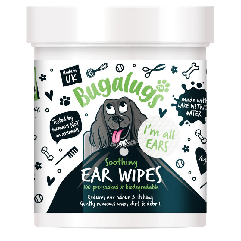 Load image into Gallery viewer, Bugalugs 100 Pre-Soaked Ear Pads gentle ear cleaning pads for dogs
