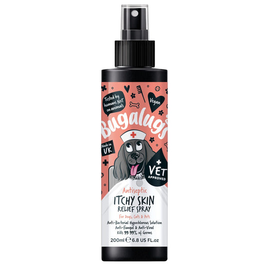 Bugalugs Antiseptic Itchy Skin Relief Spray for dogs cats and pets