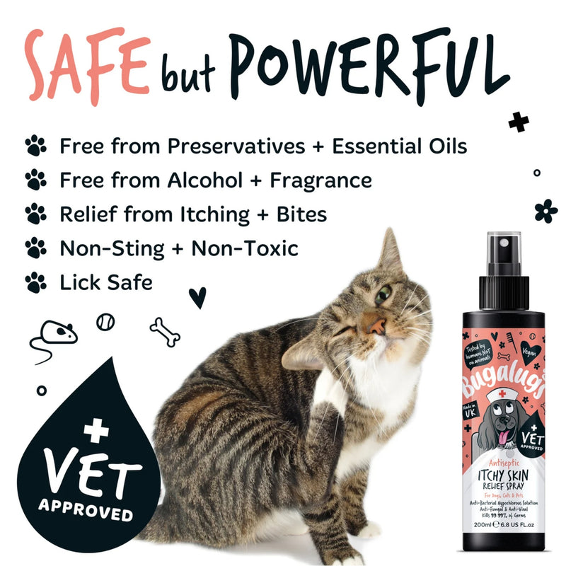 Load image into Gallery viewer, Bugalugs Antiseptic Itchy Skin Relief Spray – For Dogs, Cats &amp; Pets
