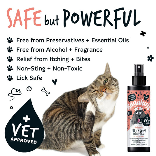 Bugalugs Antiseptic Itchy Skin Relief Spray – For Dogs, Cats & Pets