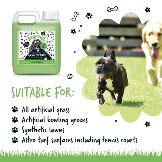 Bugalugs Artificial Grass Cleaner 1 Litre – Cut Grass Scent for Pet Areas