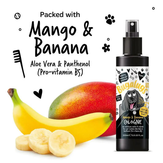 Bugalugs Mango & Banana Cologne 200ml – Fresh Dog Fragrance Spray