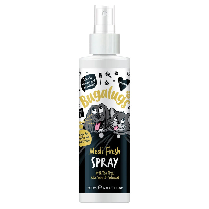 Load image into Gallery viewer, Bugalugs Medi Fresh Spray for dogs and cats with tea tree aloe vera oatmeal 200ml
