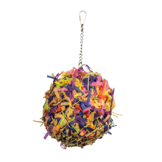 Back Zoo Nature Super Shredding Ball Large natural foraging and shredding parrot toy