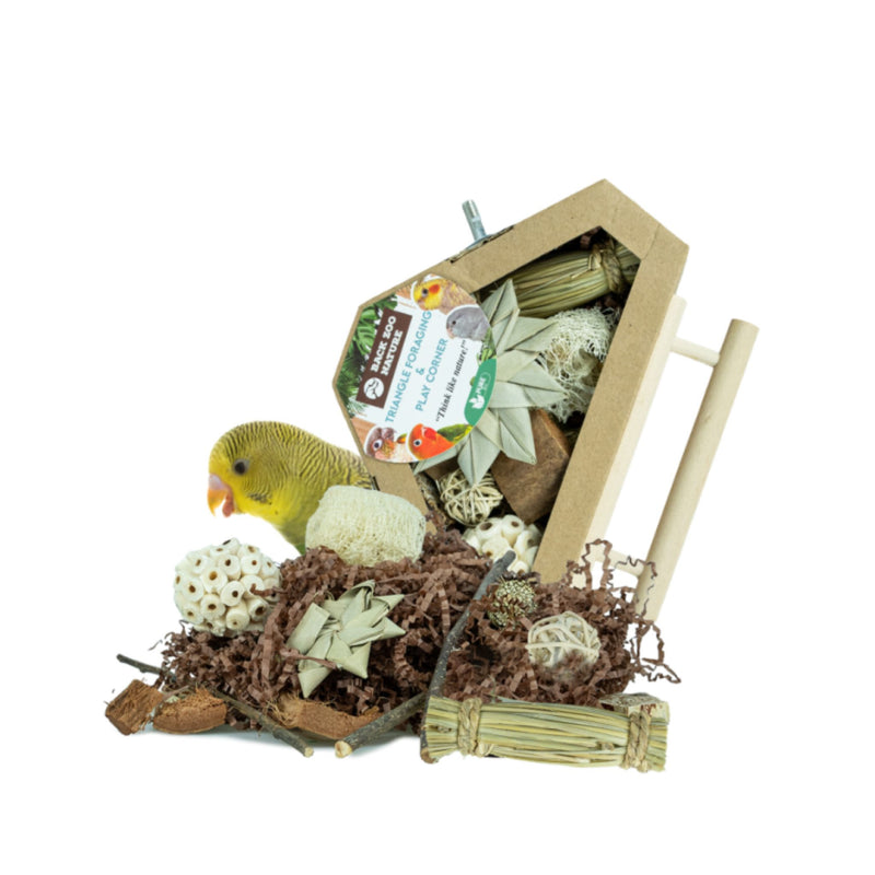 Load image into Gallery viewer, Back Zoo Nature Triangle Foraging and Play Corner natural bird toy
