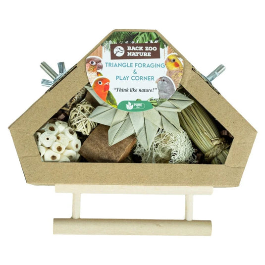 Back Zoo Nature Triangle Foraging & Play Corner Bird Toy
