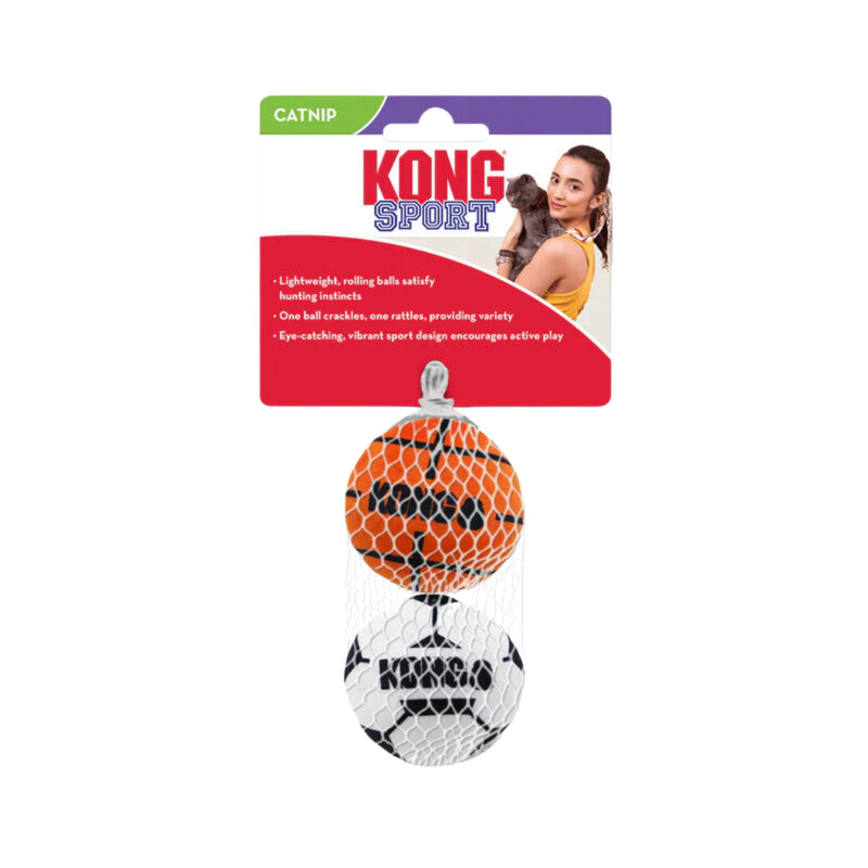 Load image into Gallery viewer, KONG Sport Balls Assorted Cat Toys, Pack of 2, One Size Fits All
