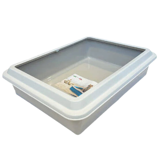Happypet Cat Litter Tray Medium durable plastic open litter tray for cats