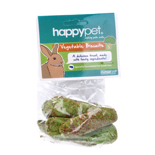 Happypet Vegetable Biscuits 50g colourful small animal treat biscuits