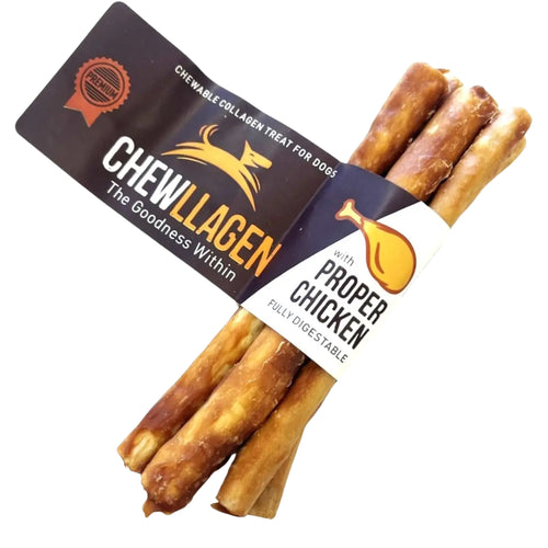 Chewllagen Mini Roll 5 Inch Chicken – Rawhide-Free Dog Treat for Small Breeds