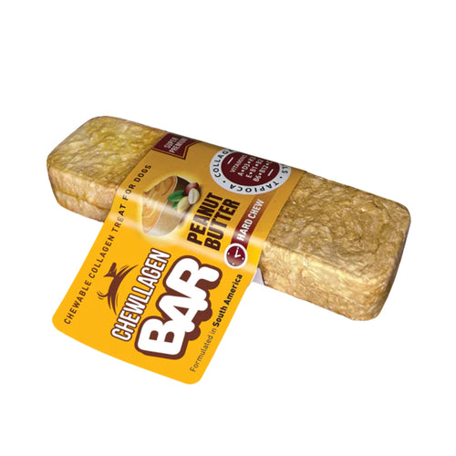 Peanut Butter Chewllagen Bar Medium 5 Inch – Natural Rawhide-Free Dog Chew
