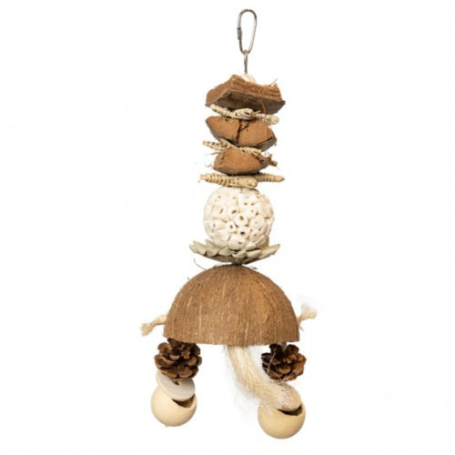 Back Zoo Nature Mixed Tower with Cups – Natural Foraging Bird Toy for Parrots and Parakeets