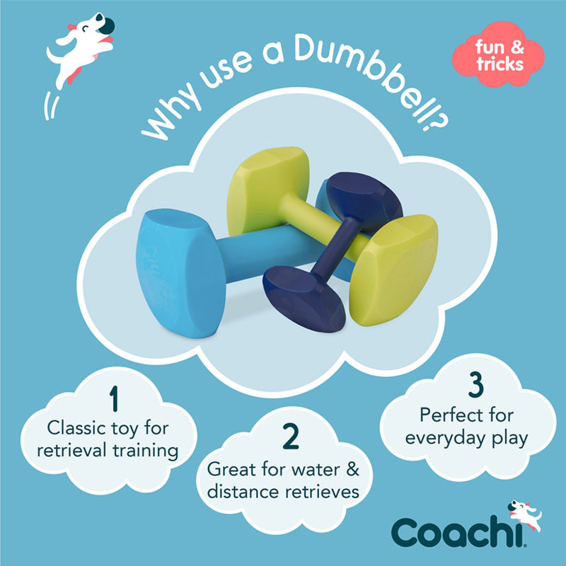 Load image into Gallery viewer, Coachi Training Dumbbell – Navy Small | Durable Dog Retrieval Toy
