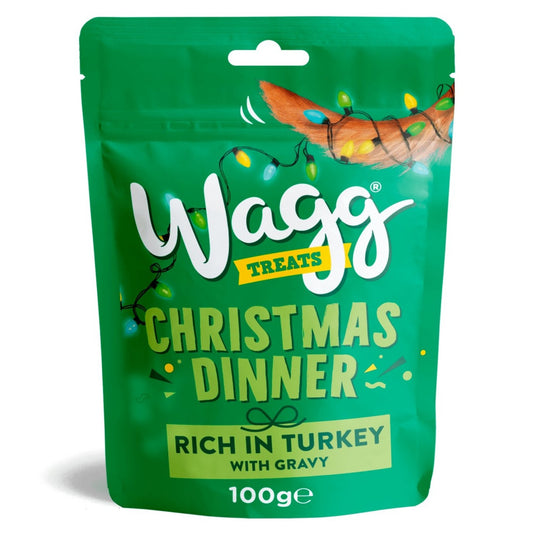 Wagg Christmas Dinner 100g – festive nutritious dog treats for Christmas
