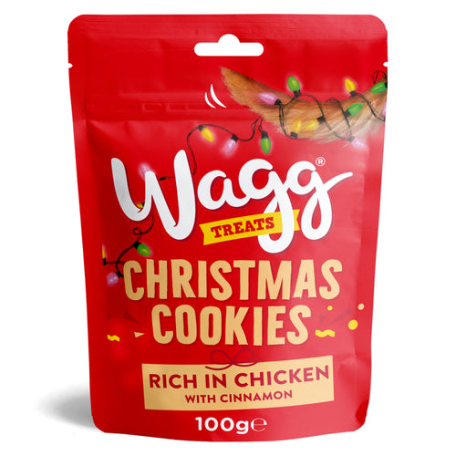 Wagg Christmas Cookies 100g – festive crunchy dog treats for Christmas