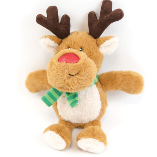 Ronny Reindeer Dog Toy – soft plush reindeer squeaky Christmas toy for dogs