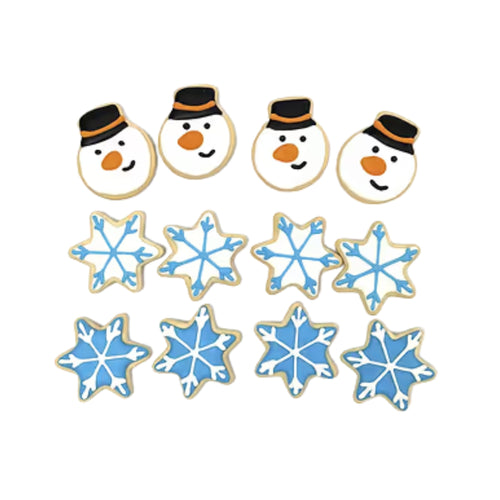 Classic Christmas Festive Dog Biscuits 12pcs, hand-decorated and dog-safe