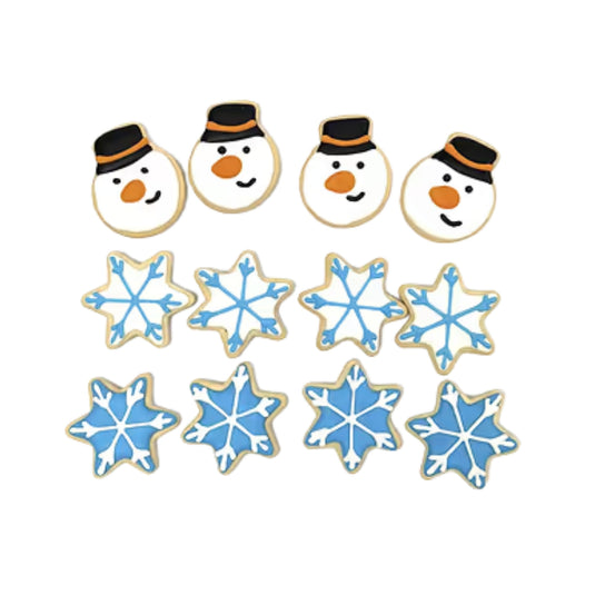 Classic Christmas Festive Dog Biscuits 12pcs, hand-decorated and dog-safe