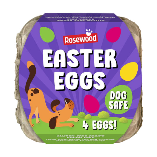 Rosewood Dog Easter Eggs 4x20g carob dog safe chocolate egg treats