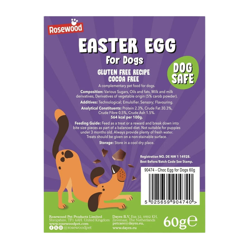 Load image into Gallery viewer, Rosewood Dog Chocolate Egg 60g – Dog-Safe Easter Treat
