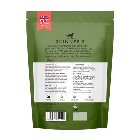 Skinners Digestive & Dental Peppermint & Charcoal Dog Treats 90g