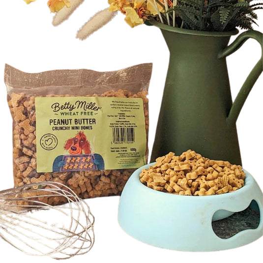 Betty Miller Peanut Butter Crunchy Minis wheat-free dog treats 400g