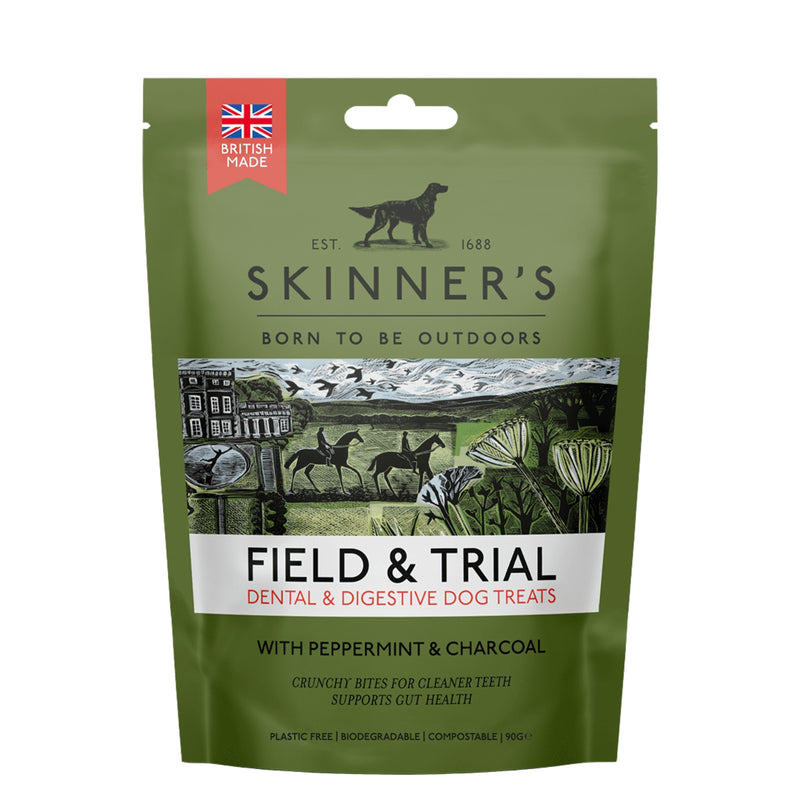 Load image into Gallery viewer, Skinners Digestive &amp; Dental Peppermint &amp; Charcoal Dog Treats 90g
